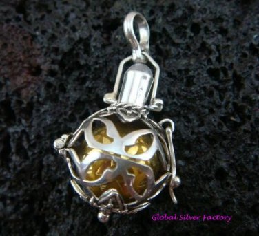 925 Silver Rose Quartz Harmony Ball Pendant HB-120-KT