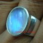 Sterling Silver Oval Rainbow Moonstone Ring RI-374-KT