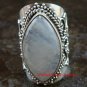 Chunky Sterling Silver Rainbow Moonstone Bali Designer Ring RI-376-KT