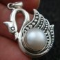 Sterling Silver & Pearl Swan Pendant SP-689-NY