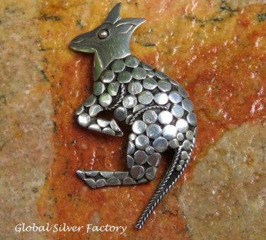 Sterling Silver Kangaroo Brooch BC-184-KT