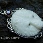 Sterling Silver Bear Totem Pendant with Garnet BP-194-KT