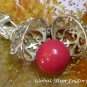 Large 28-MM Sterling Silver Harmony Ball, Mexican Bola Pendant with Garnet Stone HB-390-KT