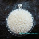Hand made 925 Silver Carved Flower Locket Pendant LP-191-KA