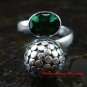 New Model Bali Sterling Silver Dot Ring w/ Gem RI-361-KT