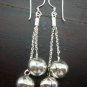 Silver Long Dangle Chime Ball Earrings CBE-130-KA