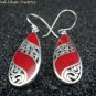 Sterling Silver & Coral Bali Earrings ER-729-KA