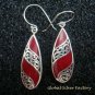 Sterling Silver & Coral Bali Earrings ER-729-KA