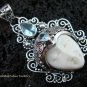 Sterling Silver Blue Topaz Goddess Pendant GDP-295-PS