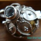 925 Silver & Topaz Leaf Harmony Ball Pendant HB-253-KT