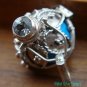 925 Silver & Topaz Blue Harmony Ball Pendant HB-254-KT