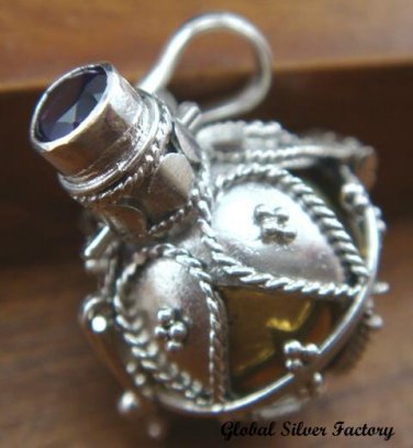 25 Silver Amethyst & Brass Harmony Ball HB-258-KT