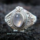 Silver Rainbow Moonstone Poison Ring LR-508-KT