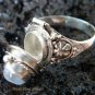 925 Silver Rainbow Moonstone Poison Ring LR-514-KT