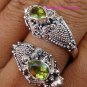 Sterling Silver Peridot Snake Ring RI-100-KA
