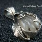 Sterling Silver & Rutilite Quartz Leaf Design Healing Pendant SP-712-NY