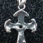 Sterling Silver & Garnet Christian Cross Pendant SP-695-PS
