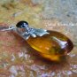 Silver Onyx Synthetic Amber Teardrop pendant SJ-226-KA