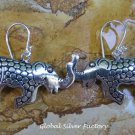 Sterling Silver Elephant Earrings SE-265-KA