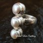 Sterling Silver Triple Freshwater Pearl Bali Handmade Ring RI-392-KT