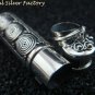 Sterling Silver Spiral Cremation Perfume Pendant w Topaz PP-433-KA