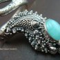 925 Silver Larimar Snake Ring RI-239-NY
