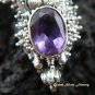 Silver & Amethyst Snake Ring RI-252-NY