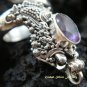 Silver & Amethyst Snake Ring RI-252-NY