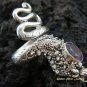 Silver & Amethyst Snake Ring RI-252-NY
