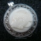 Silver Carved Fish Locket Pendant LP-231-KA