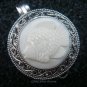 Silver Carved Fish Locket Pendant LP-231-KA