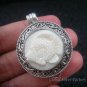Silver Carved Fish Locket Pendant LP-231-KA