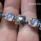 Rainbow Moonstone Turtle Bracelet  SBB-474-PS