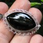 Sterling Silver Bali Ornate Filigree Pendant w Black Onyx SP-824-KA