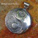 Round Sterling Silver Yin Yang Pendant SSP-160-PS