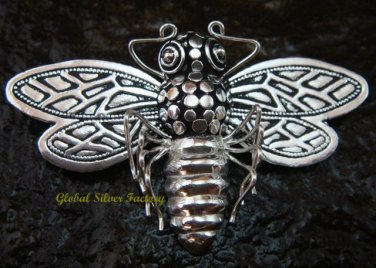 Sterling Silver Bumble Bee Pin Pendant BC-166-KT