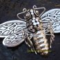 Sterling Silver Bumble Bee Pin Pendant BC-166-KT