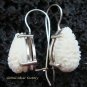 925 Silver Carved Flower Design Earrings ER-512-KA