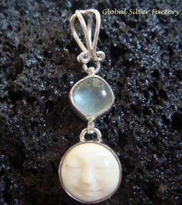 925 Silver Chalcedony Goddess Pendant GDP-779-NY