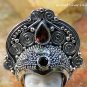 Adjustable Sterling Silver & Garnet Goddess Ring GDR-1307-PS