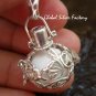Silver 15mm Harmony Ball/Pregnancy Ball Pendant w/Pink Zircon HB-351-KT