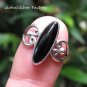Black Onyx Gemstone Ring RI-656-KA