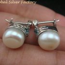 Sterling Silver & Blue Topaz Pearl Earrings ER-718-KA