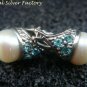 Sterling Silver & Blue Topaz Pearl Earrings ER-718-KA