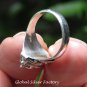 Synthetic Sapphire and Silver Locket Ring LR-744-KT