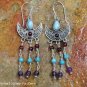 Sterling Silver American Indian Beaded Style Dangle Earrings ER-837-NY