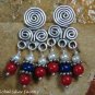 Sterling Silver & Beaded American Indian Style Dangle Earrings ER-838-NY