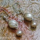 Petite Sterling Silver Wrap Wire Pearl Earrings ER-843-KA