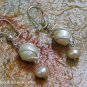 Petite Sterling Silver Wrap Wire Pearl Earrings ER-843-KA