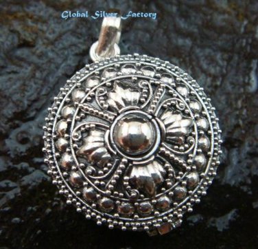 Silver Locket Prayer Box Pendant LP-184-IKP